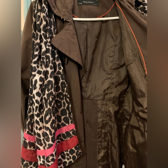 Zara brown size L trench coat! - Picture 3 of 6